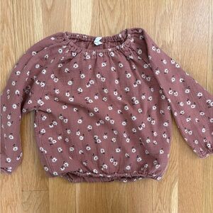 Quincy Mae Floral Kids Blouse in Mauve